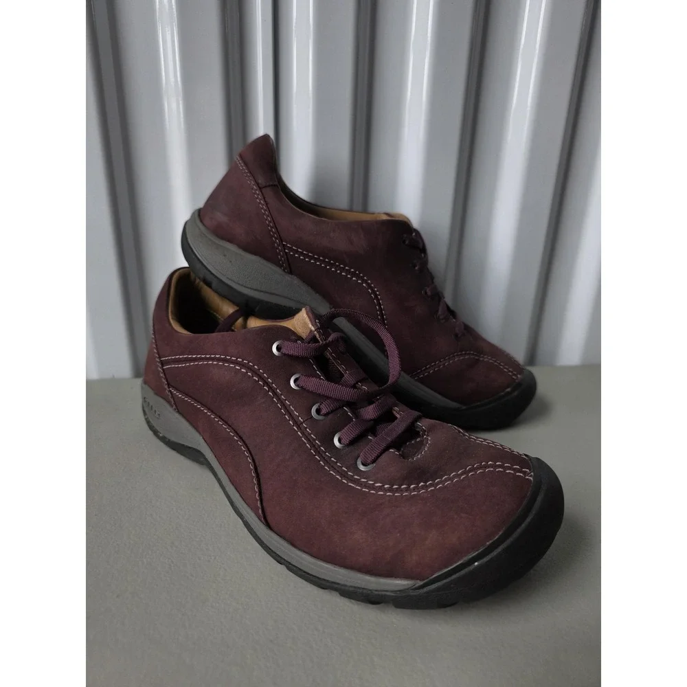 Keen Shoes Womens Size 8.5 Purple Nubuck Lace Up Casual Walking Sneaker Comfort